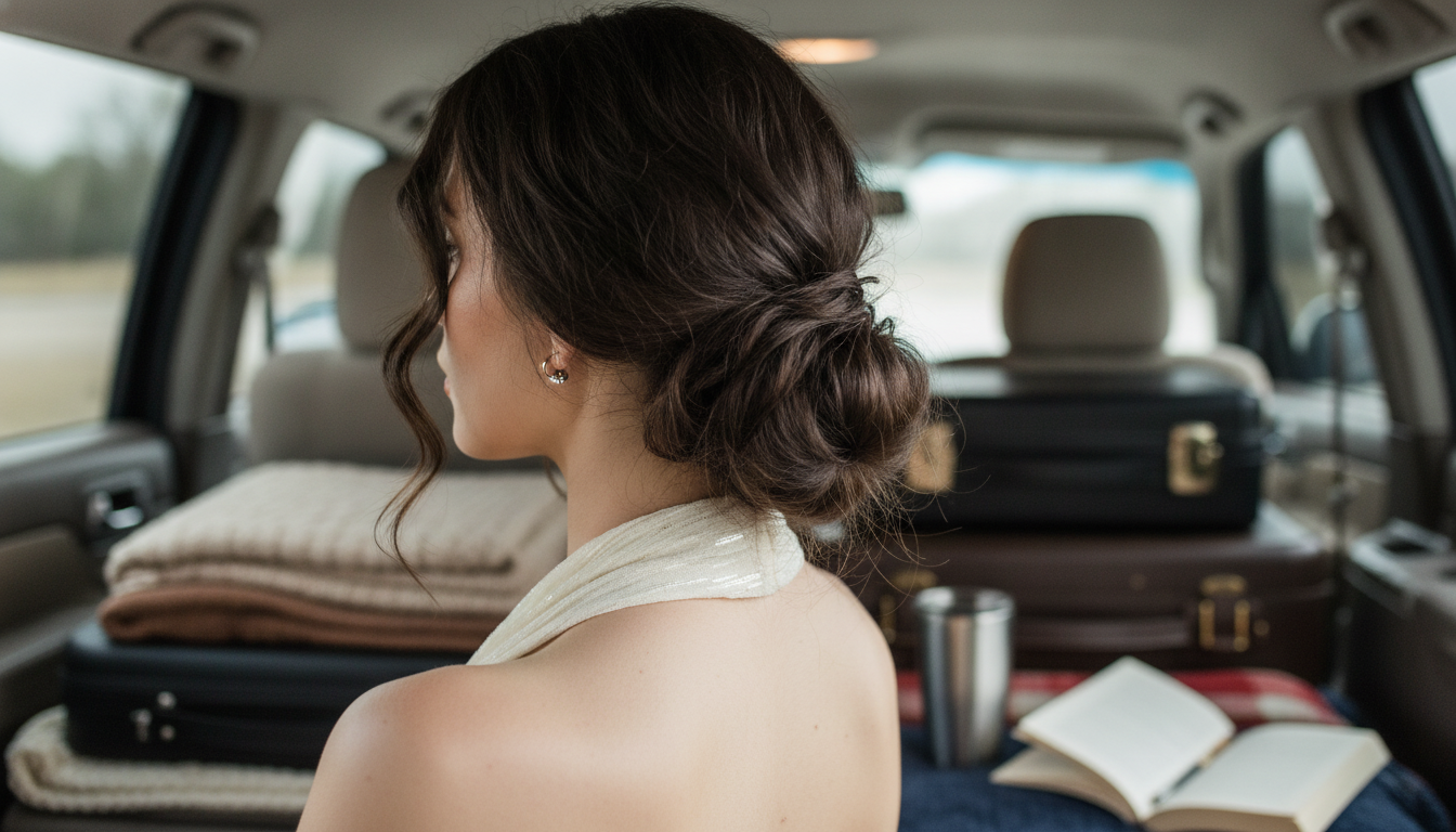 Best Hairstyles for a Cowl Neck Dress (Updos & Waves)